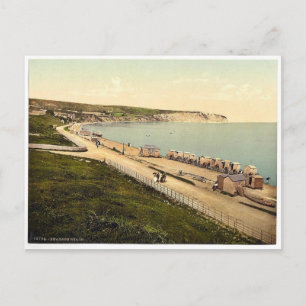Carte Postale Plage, Swanage, Angleterre rare Photochrom