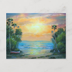 Carte Postale Plage tropicale ensoleillée