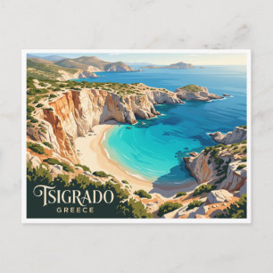 Carte Postale Plage Tsigrado Milos Grèce
