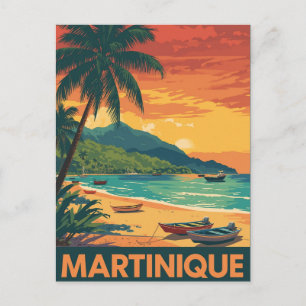 Carte Postale Plage vintage de Martinique