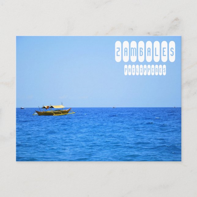 Carte Postale Plage Zambales aux Philippines (Devant)