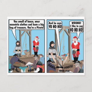 CARTE POSTALE PLAISANCE PIRATE DE NOËL