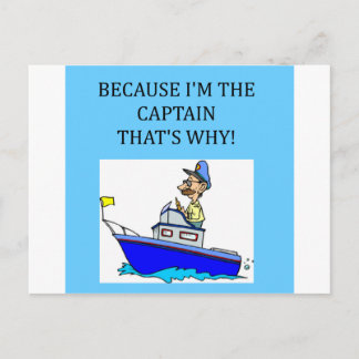 Carte Postale plaisanterie amusante du capitaine de bateau