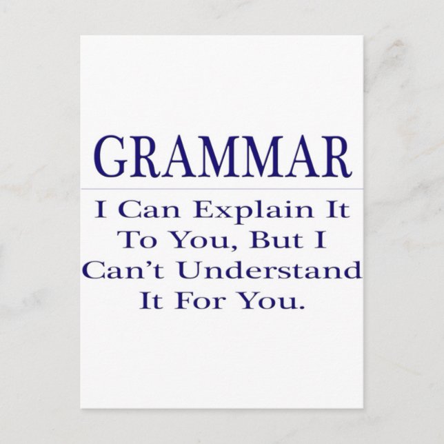 Carte Postale Plaisanterie de l'enseignant anglais .. Expliquer  (Devant)