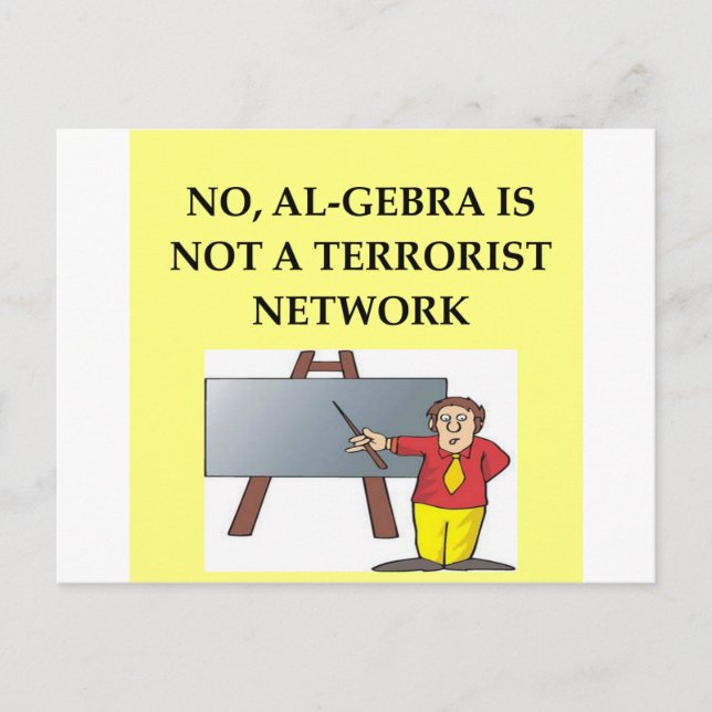 Carte Postale plaisanterie mathématique (Devant)