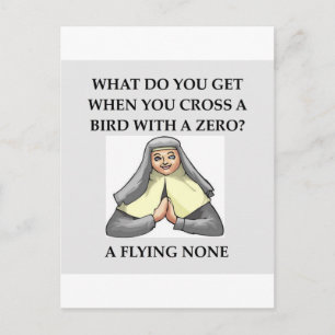 Carte Postale plaisanterie mathématique