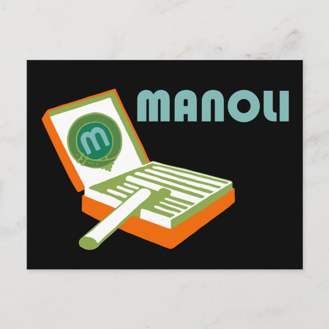 Carte Postale Plakatstil cigarettes rétro et (Devant)