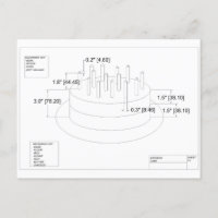 Plan de gâteau d'anniversaire de l'ingénieur