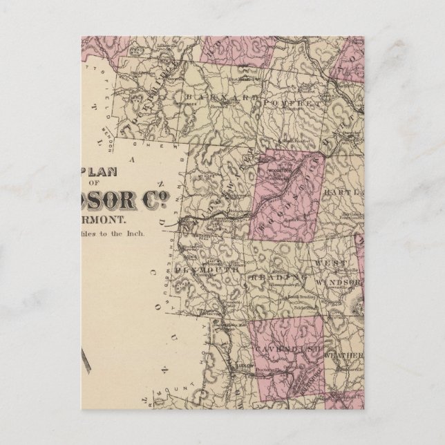 Carte Postale Plan de la Windsor Company dans le Vermont (Devant)