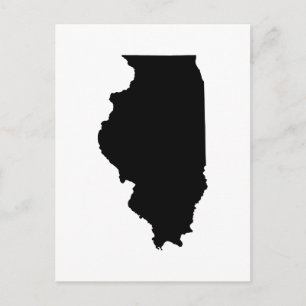 Carte Postale Plan de l'État de l'Illinois