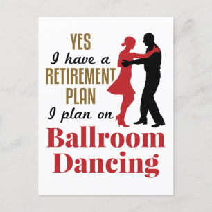Carte Postale Plan de retraite de danse de salon Drôle Danseur