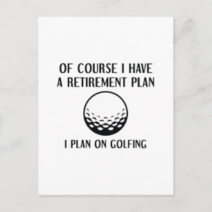 Carte Postale Plan de retraite Golfing