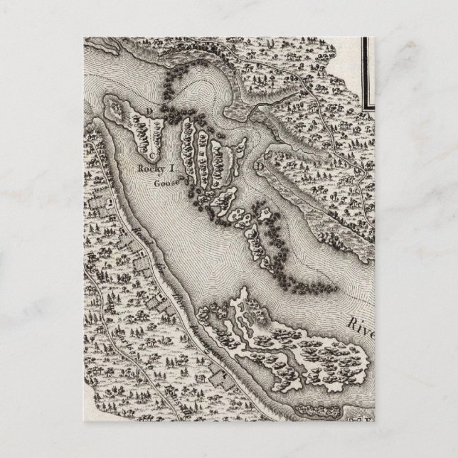 Carte Postale Plan des rapides ou des chutes de l'Ohio (Devant)