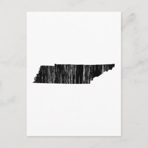 Carte Postale Plan d'état du Tennessee en état de détresse