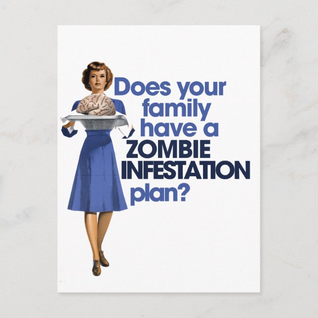 Carte Postale Plan d'infestation zombie (Devant)