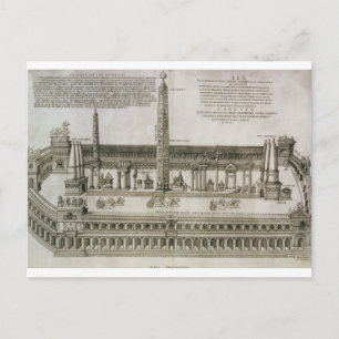 Carte Postale Plan du Circus Maximus, Rome, gravé par l'