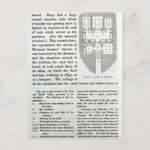 Carte Postale Plan d'une tombe à Cerveteri