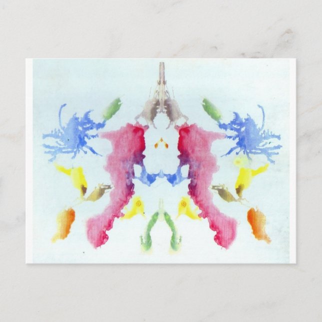 Carte Postale Planche 10 Crabe Homard du Test de Rorschach Tache (Devant)