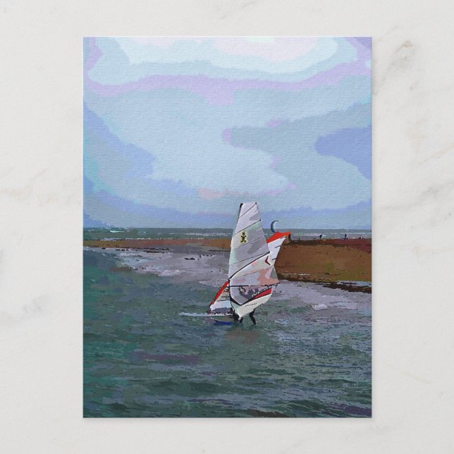 CARTE POSTALE PLANCHE À VOILE (Devant)