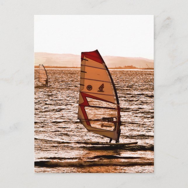 CARTE POSTALE PLANCHE À VOILE (Devant)