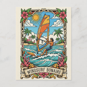 Carte Postale Planchistes à voile à Bonaire, dans les Caraïbes n
