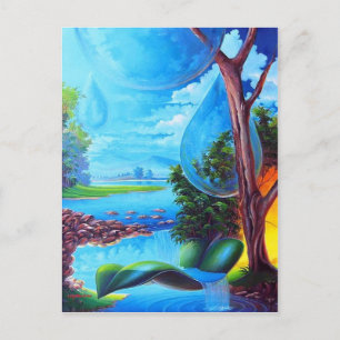 Carte Postale PLANETA ÁGUA - Leomariano artista plastico