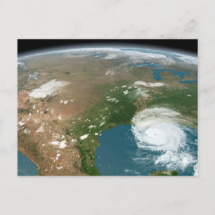 Carte Postale Planète panoramique Terre et États-Unis.