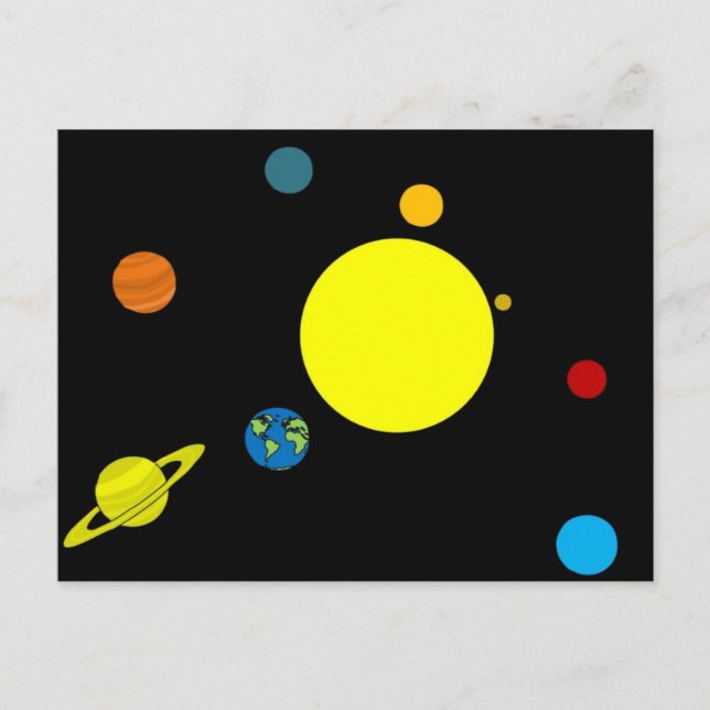 Carte Postale Planètes (Devant)