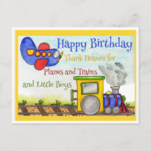 Plans d'anniversaire et trains pour garçon d'anniv