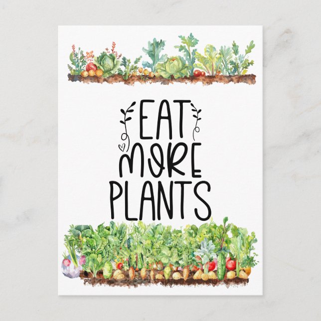 Carte Postale Plante Légume végétal Végétarien (Devant)
