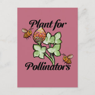Carte Postale Plante pour abeille pollinisatrice                