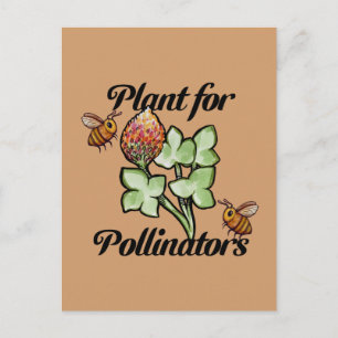 Carte Postale Plante pour abeille pollinisatrice                