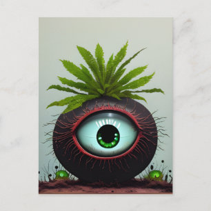 Carte Postale Plante Sci-fi avec un oeil