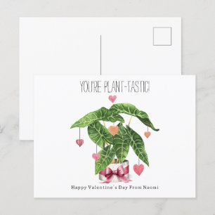Carte Postale Plante-tastic Houseplant Pun Classroom Valentine