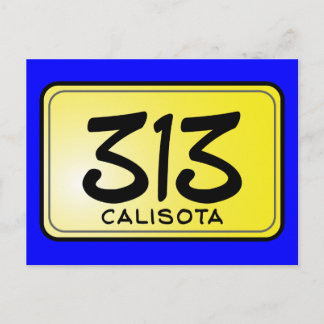 Carte Postale Plaque de licence Calisota 313