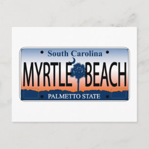 Carte Postale Plaque de licence Myrtle Beach