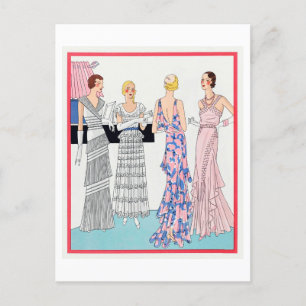 Carte Postale Plaque de mode des années 1920