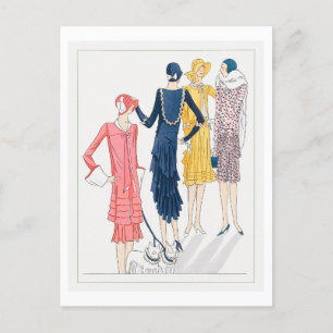 Carte Postale Plaque de mode des années 1920 pour robes de jour