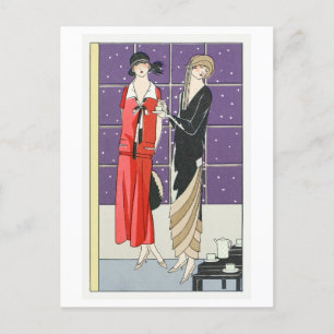 Carte Postale Plaque de mode pour robes des années 1920