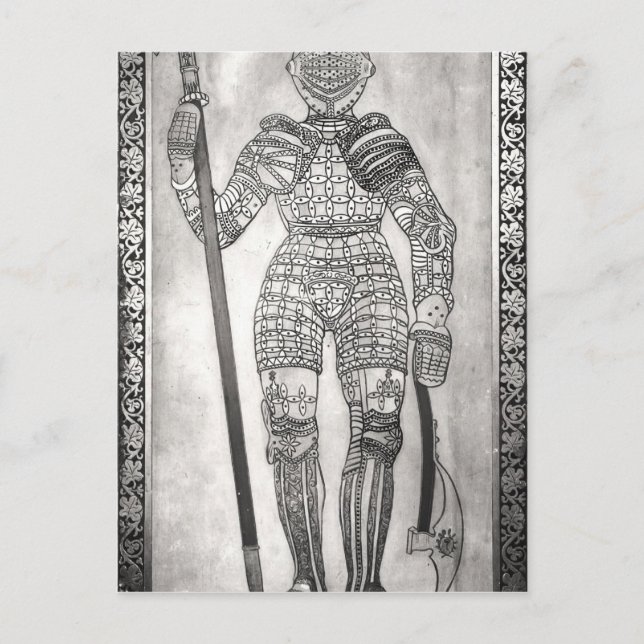 Carte Postale Plaque représentant l'armure de Jeanne d'Arc (Devant)