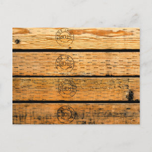 Carte Postale Plaques de bois estampillées "Fabriqué aux Etats-U