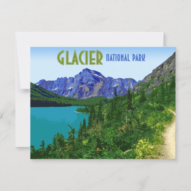 Carte postale plate du Glacier National Park Monta (Devant)