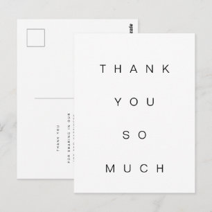 Carte postale plate simple merci beaucoup