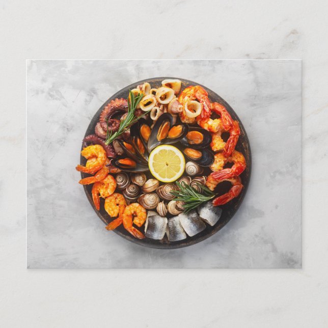 Carte Postale Plateau de fruits de mer (Devant)