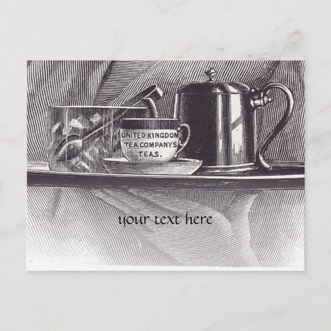 Carte Postale Plateau de thé vintage (Devant)