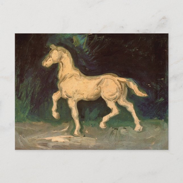 Carte Postale Plâtre Statuette du Cheval, Van Gogh Art (Devant)