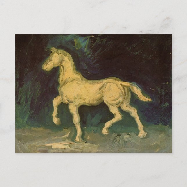 Carte Postale Plâtre Statuette d'un cheval par Vincent van Gogh (Devant)