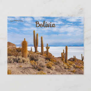 Carte Postale Plats de sel d'Uyuni en Bolivie