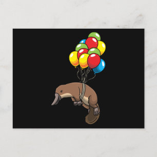 Carte Postale Platypus avec Ballons