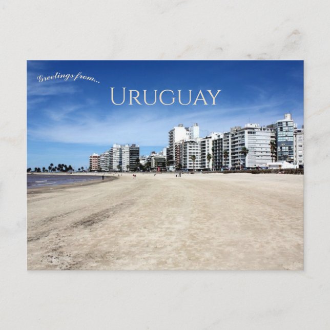 Carte Postale Playa de Pocitos, Montevideo, Uruguay (Devant)